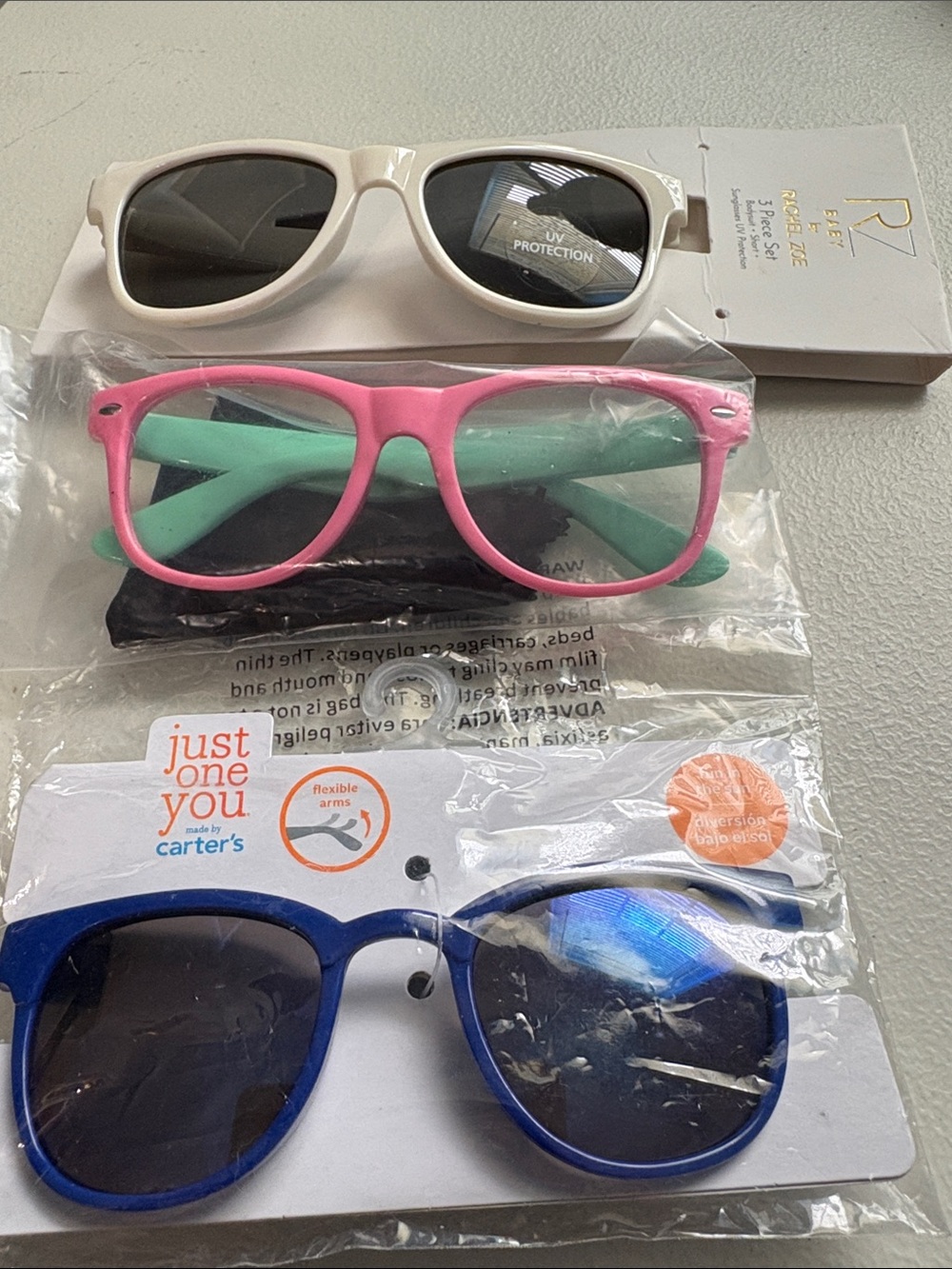 Carter's Kids Sunglasses Trio in Pink, Mint & Blue